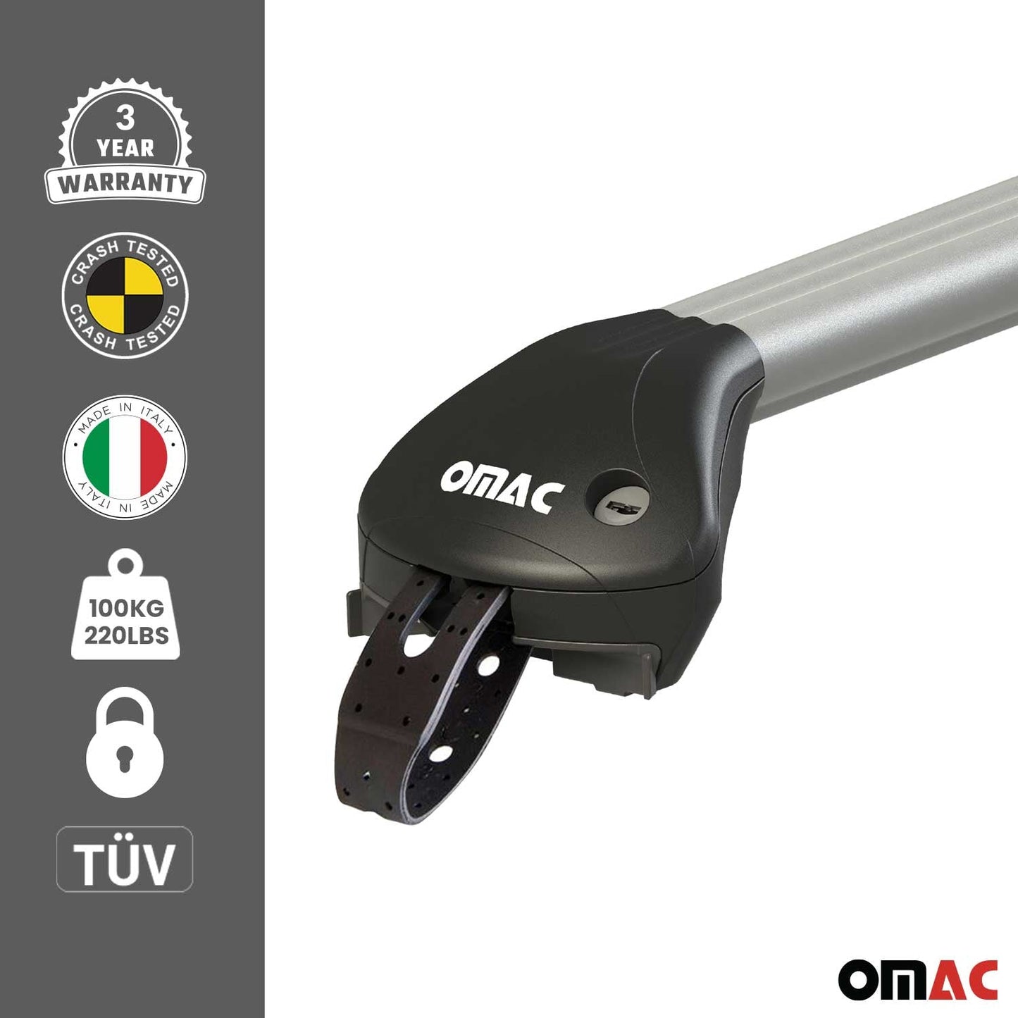 Dachreling + Dachträger Satz für Ford Kuga 2012-2019 Alu Grau 4x