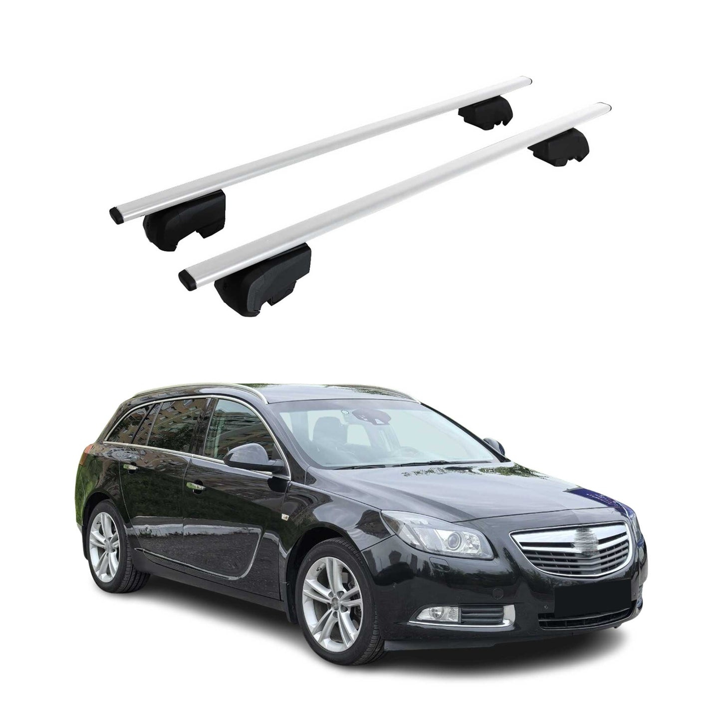 Portbagaj de plafon pentru Opel Insignia AB Estate 2008-2022 75kg Gri Metalizat 2x