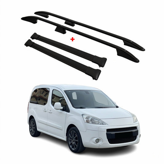 Dachreling & Dachträger Set für Peugeot Partner Tepee L1 2008-2018 Alu ABE
