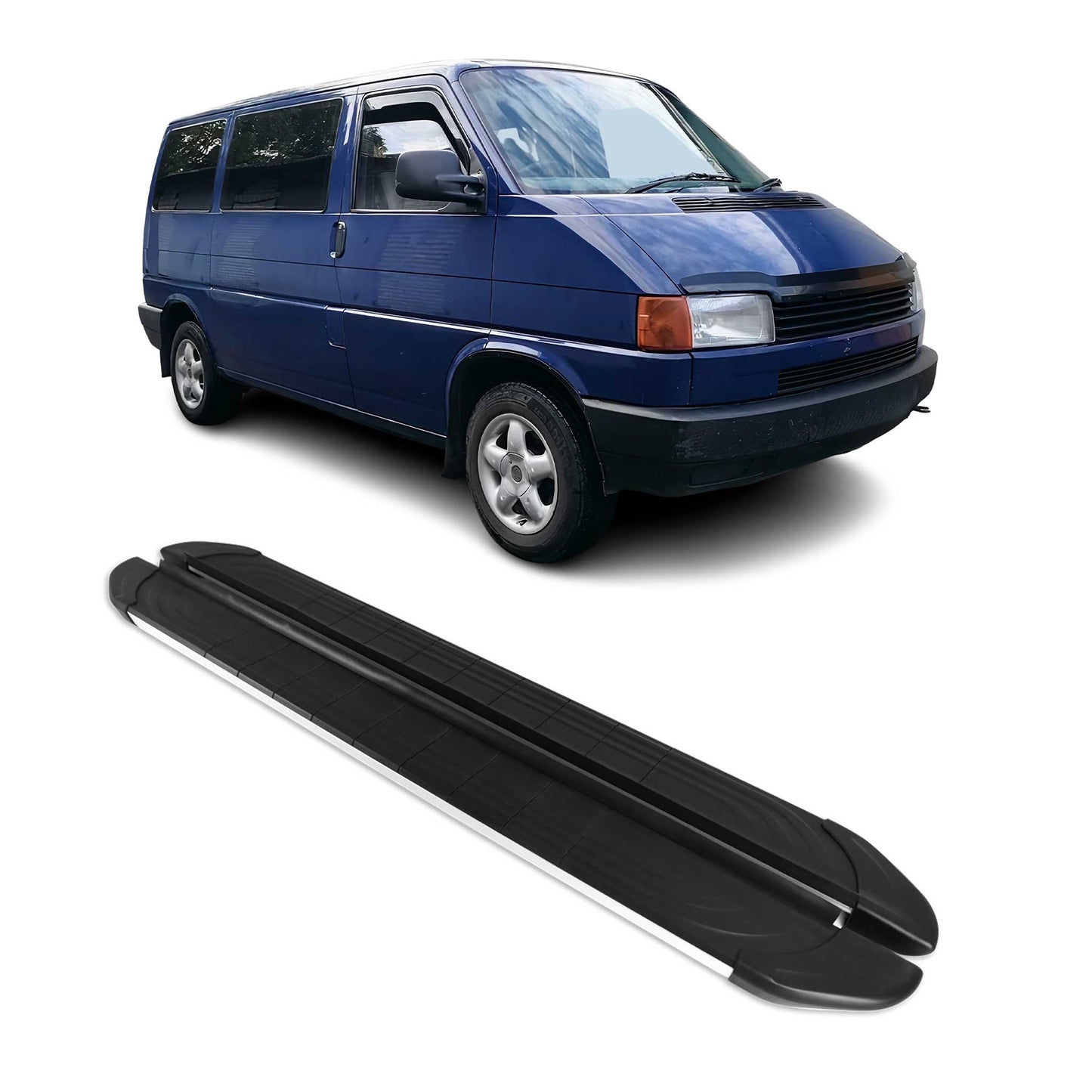 Trittbretter Seitenschweller für VW Transporter T4 1990-03 L1 Kurzer Schwarz