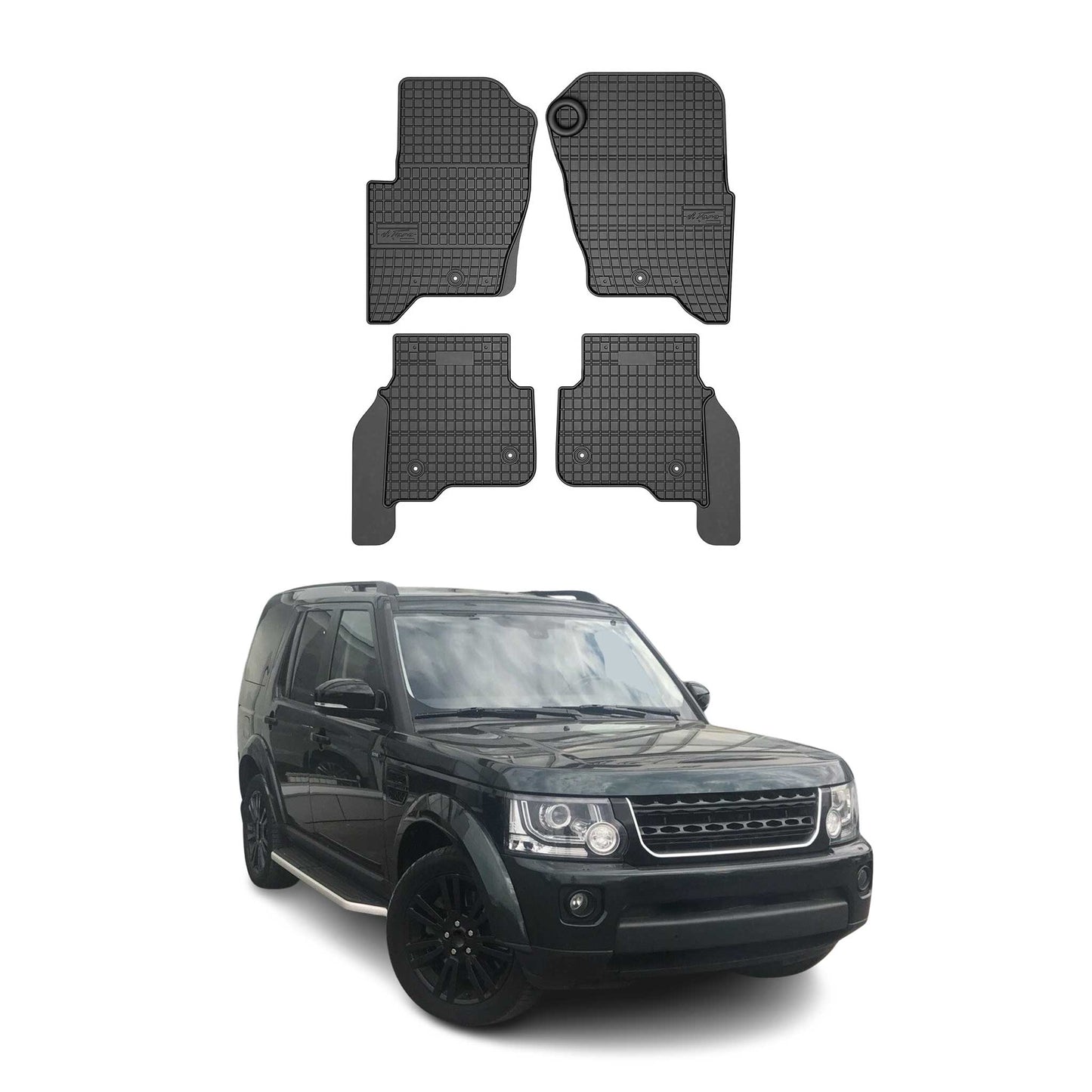 OMAC Gummi Fußmatten für Land Rover Discovery 2009-2016 Automatten Schwarz 4x
