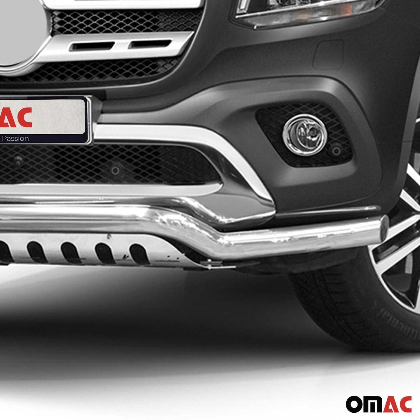 Bară de protecție/buton față pentru Mercedes X-Class 2017-2020, oțel inoxidabil, omologare ABE, argintiu