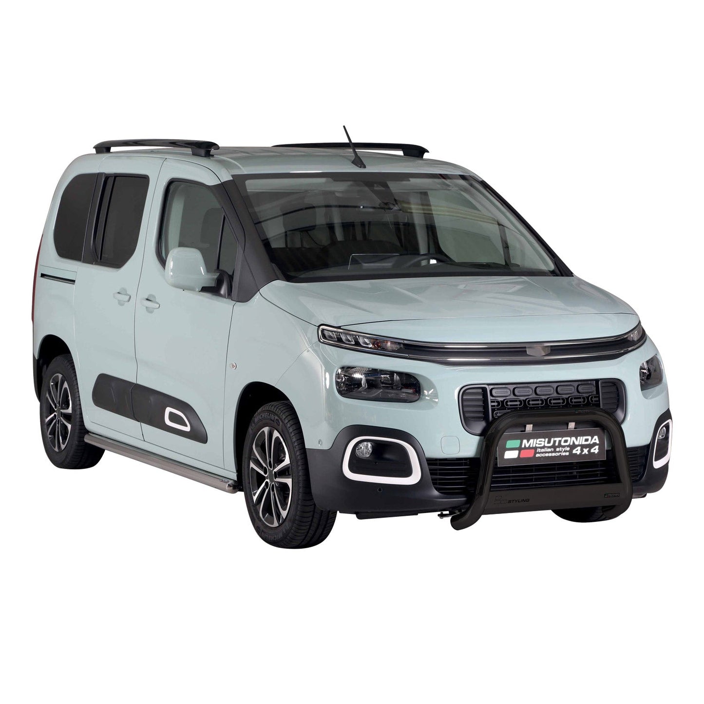 Bară de protecție/buton față pentru Citroen Berlingo 2018-2025 ø63mm oțel negru