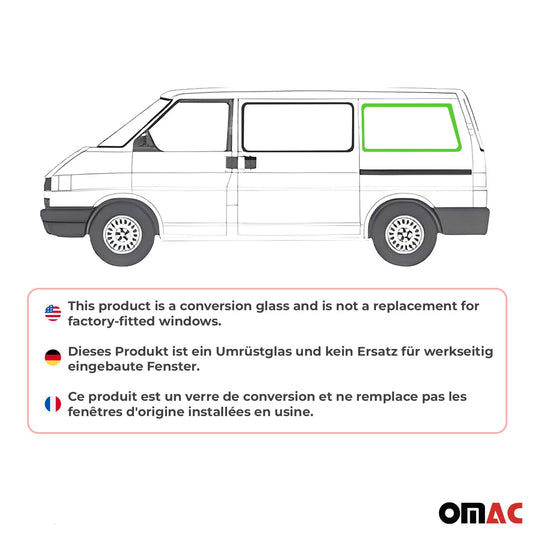 Seitenfenster Sicherheitsglas für VW T4 Transporter 1990-2003 Hinten Links L1 RS