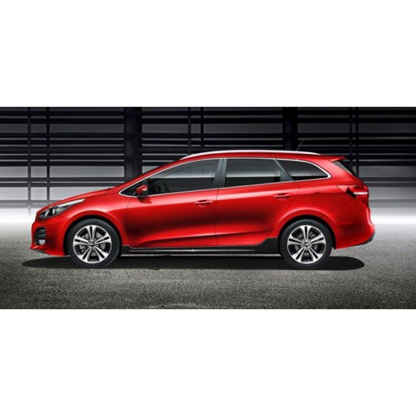 Praguri laterale pentru Kia Cee'd 2015-2018, negru lucios, set 2 piese