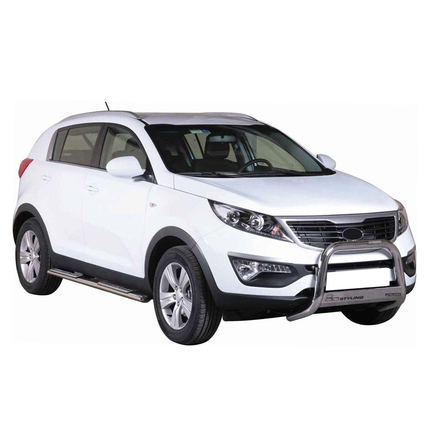Bară de protecție/buton față pentru Kia Sportage 2010-2015, ø63mm, oțel, argintiu, protecție