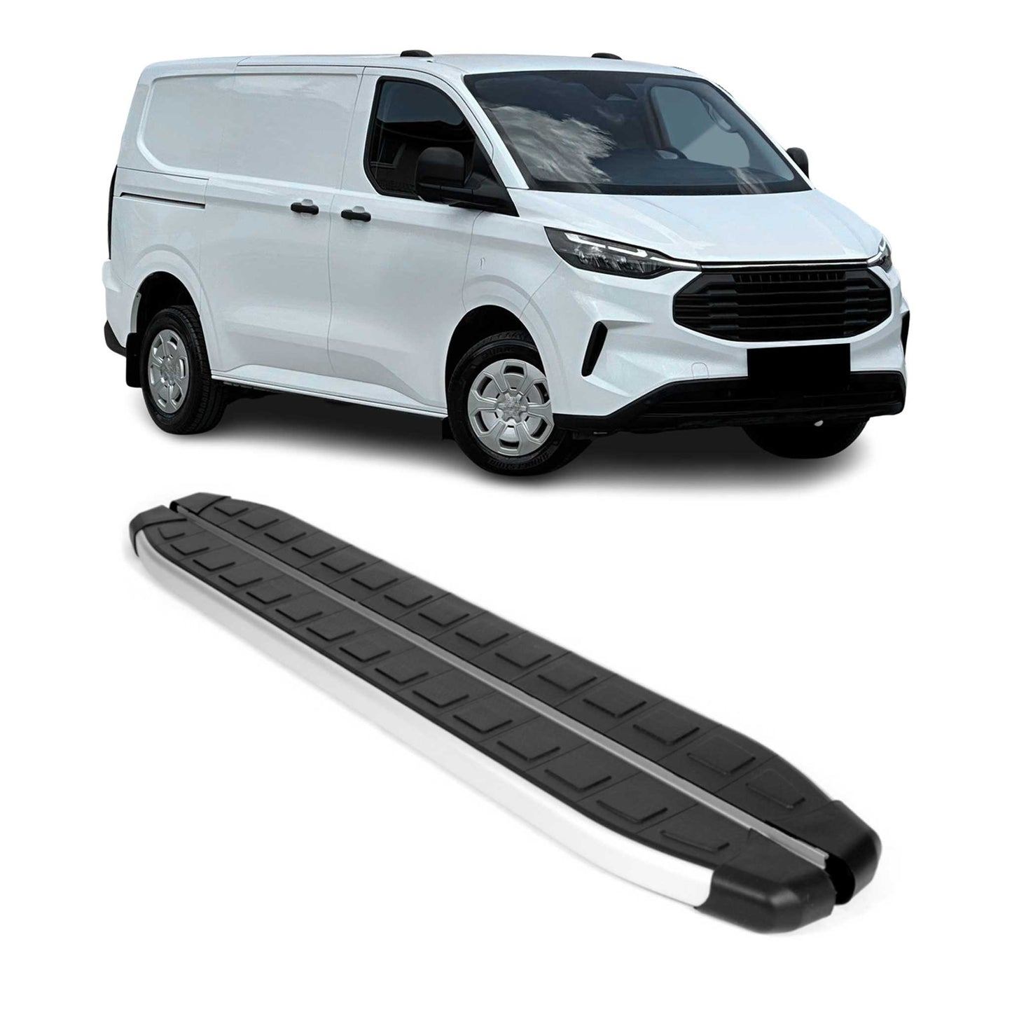 Trittbretter Schweller Seitenschweller für Ford Tourneo Custom 2023-2025 L1 Alu