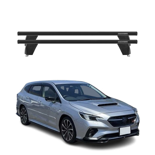 Menabo Dachträger Grundtäger für Subaru Levorg 2015-2020 75kg Alu Schwarz 2 tlg
