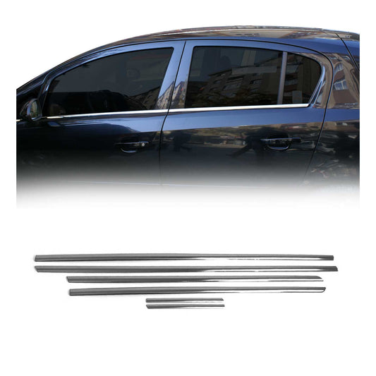 Fensterleisten Zierleisten für Opel Corsa D 2006-2015 Edelstahl Chrom 6tlg