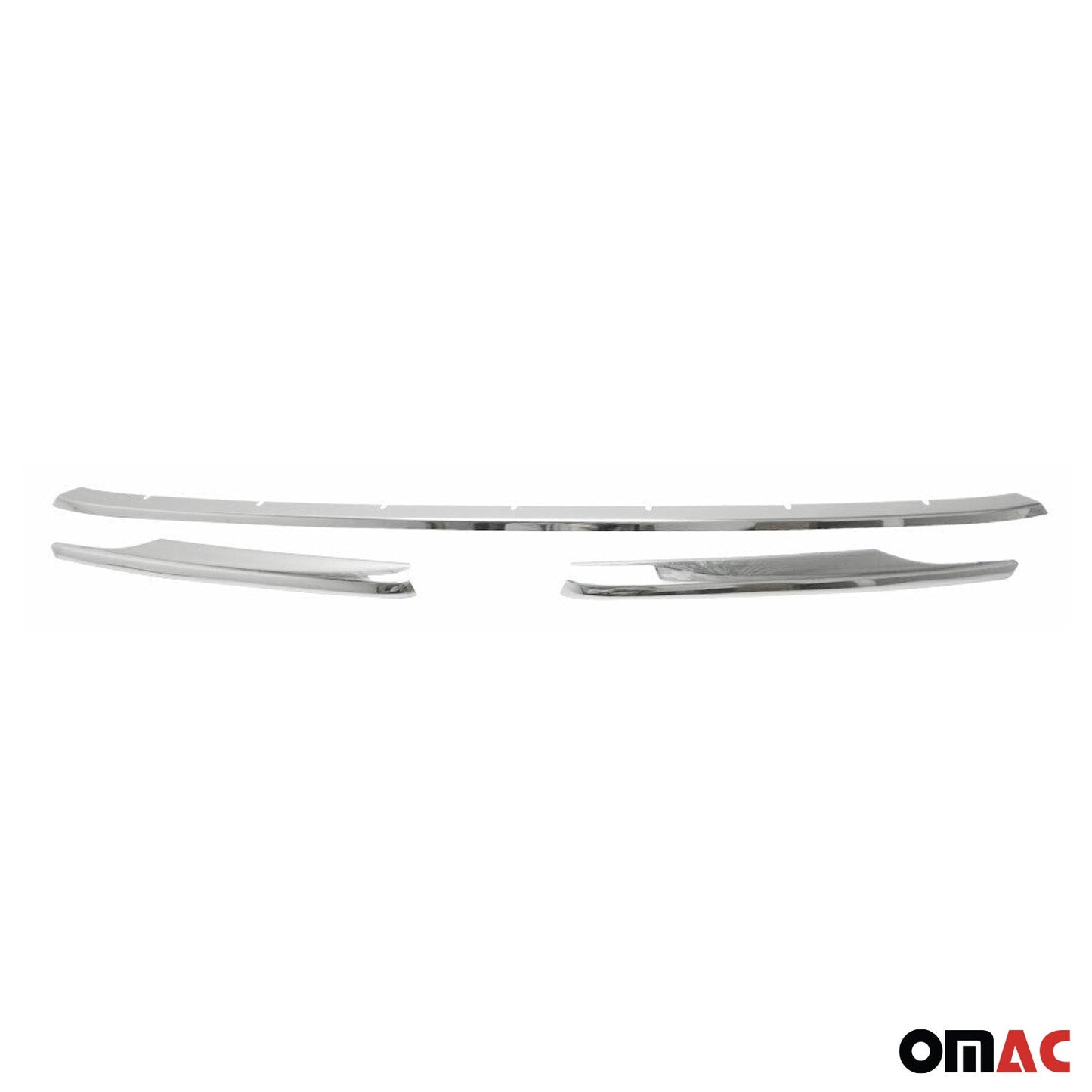 Benzi decorative grilă radiator pentru VW Caddy 2015-2020, oțel inoxidabil, argintiu, set 3 piese