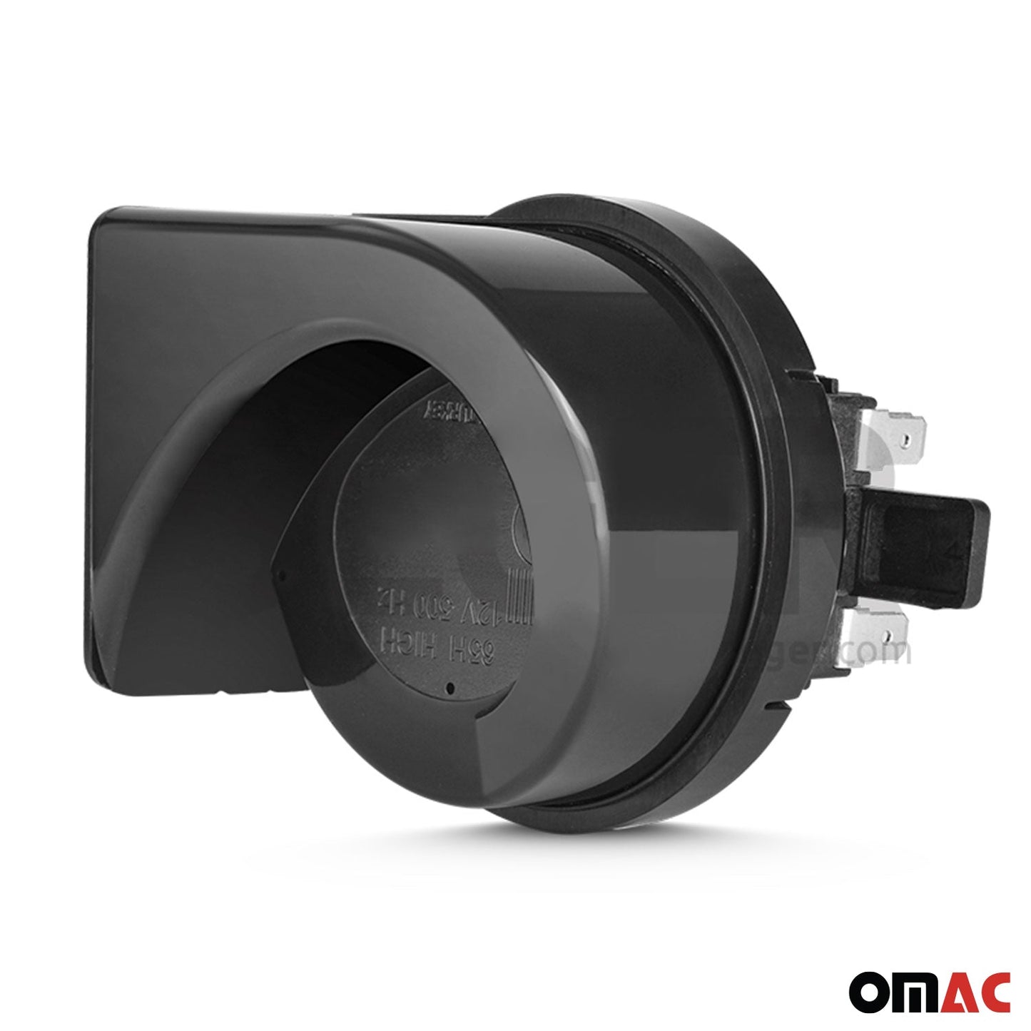 12V 108dB Czarny klakson pneumatyczny Snail ostrzegawczy do pojazdów samochodowych i ciężarowych