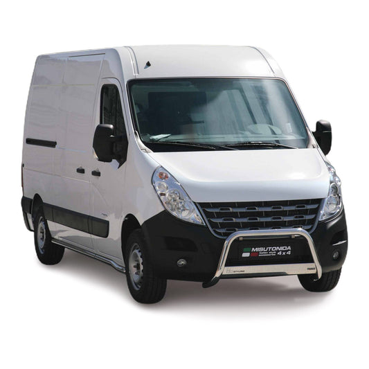 Bară de protecție/buton față pentru Renault Master 2010-2018, oțel inoxidabil gri, ø63 mm