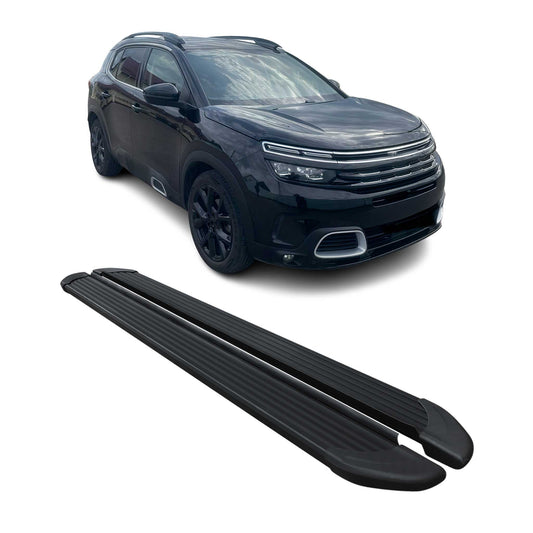 Schweller Trittbretter Schweller für Citroen C5 Aircross 2018-2025 Alu Schwarz