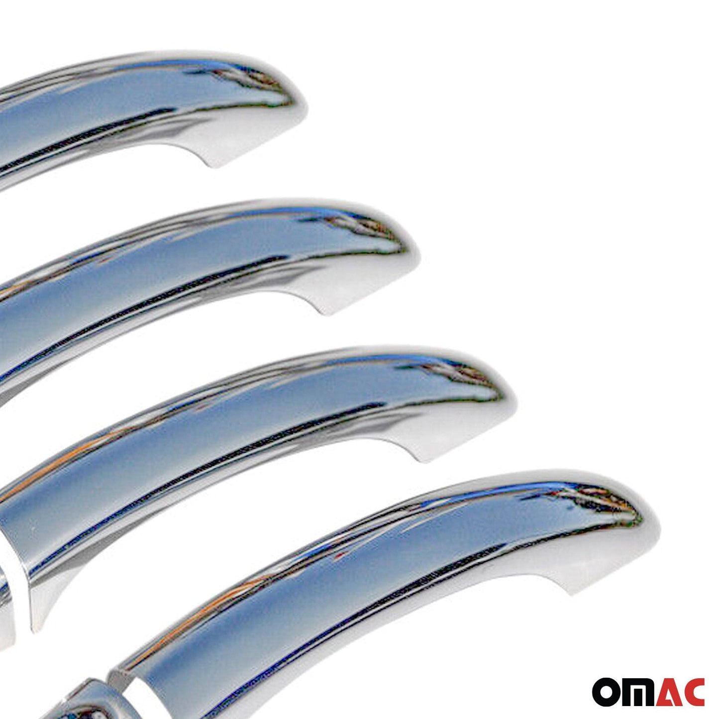 Ornamente mâner ușă, capace mâner ușă pentru VW Touareg 2002-2010, oțel inoxidabil, argintiu, 8 bucăți