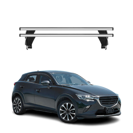 Menabo Dachträger Grundtäger für Mazda CX-3 2015-2025 50kg Alu Silber 2 tlg