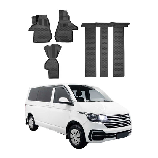 2019-2024 VW T6.1 Multivan Fußmatten TPE Schwarz 4 tlg