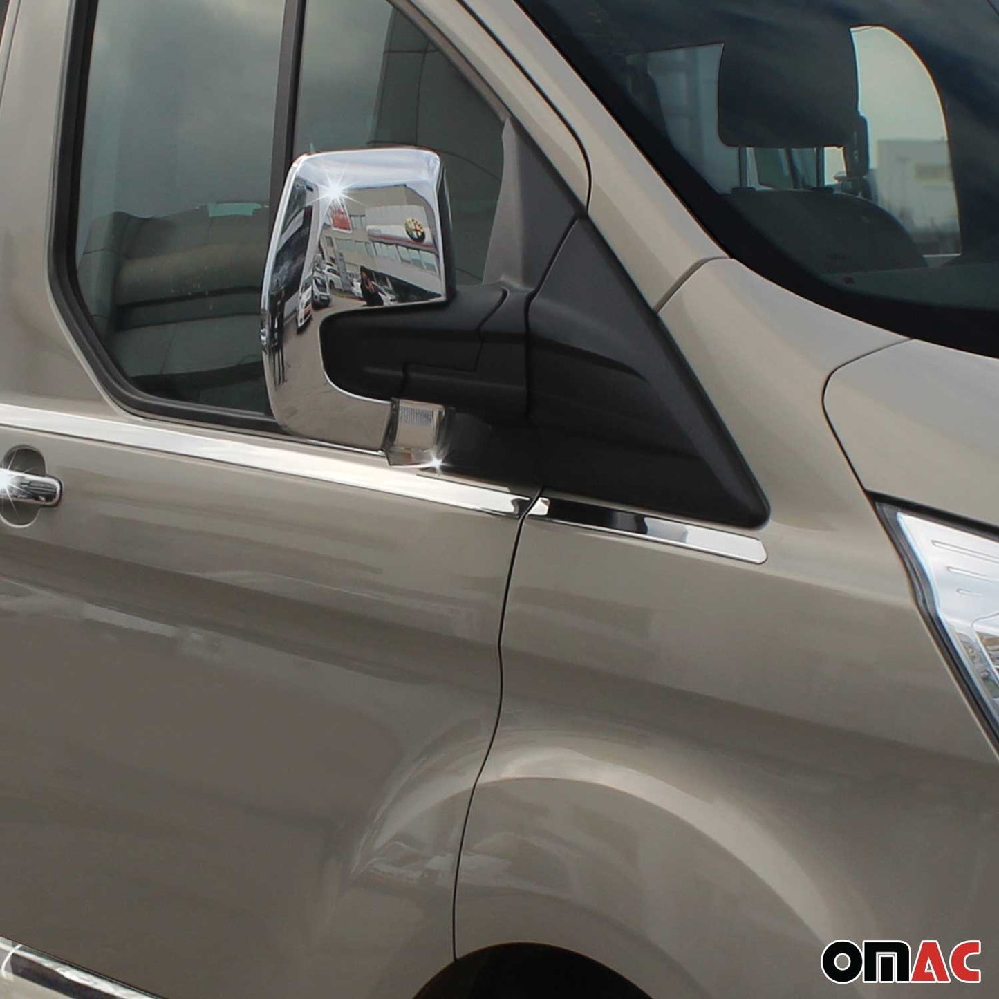 Benzi decorative pentru geamuri Ford Tourneo Custom V362 2013-2023, cromate, 8 buc.