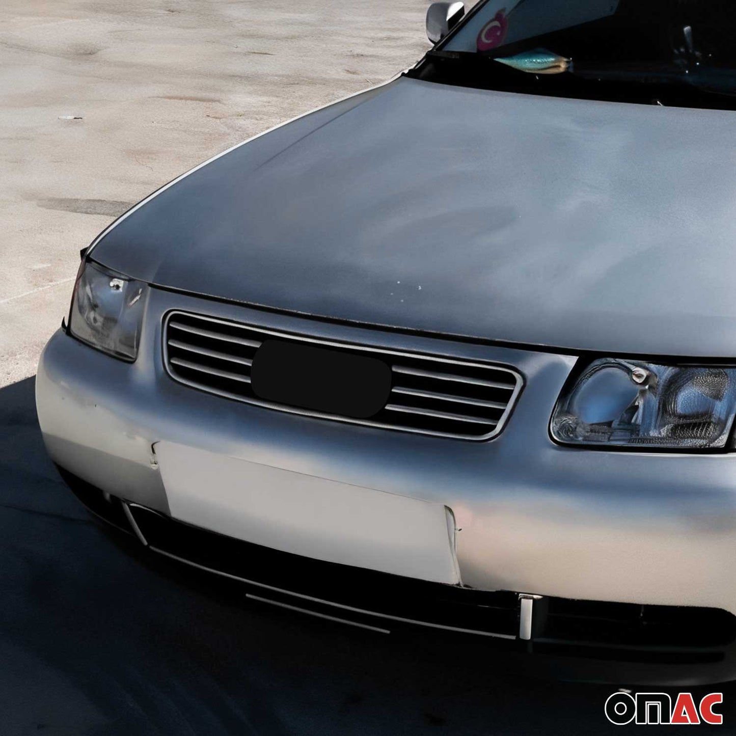 Kühlergrill Leisten Grillleisten für Audi A3 8L 1996-2000 Edelstahl Silber 6tlg