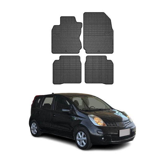 OMAC Gummi Fußmatten für Nissan Note 2006-2012 Automatten Gummi Schwarz 4tlg