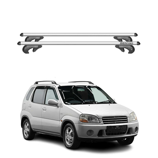 Menabo Dachträger Grundtäger für Suzuki Ignis mk1 2003-2008 FL 90kg Alu Grau 2x