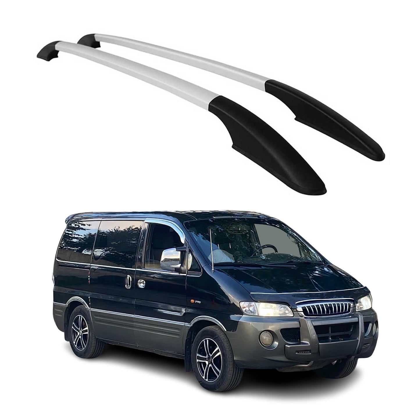 Aluminium Dachreling Relingträger für Hyundai Starex 1997-2007 Silber 2x