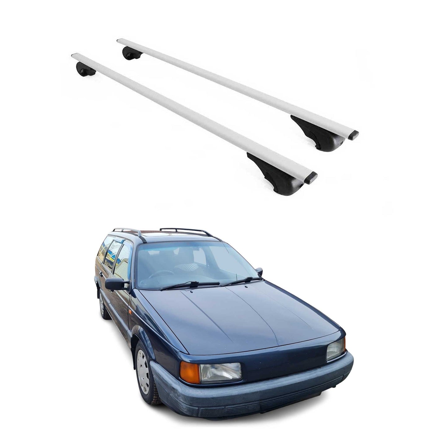 Dachträger Gepäckträger für VW Passat Variant 1988-1997 Grundträger Metall Grau