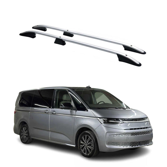 Bare de plafon/portbagaj plafon pentru VW Transporter T7 2024-2025 L1 ampatament scurt, argintii, 2x