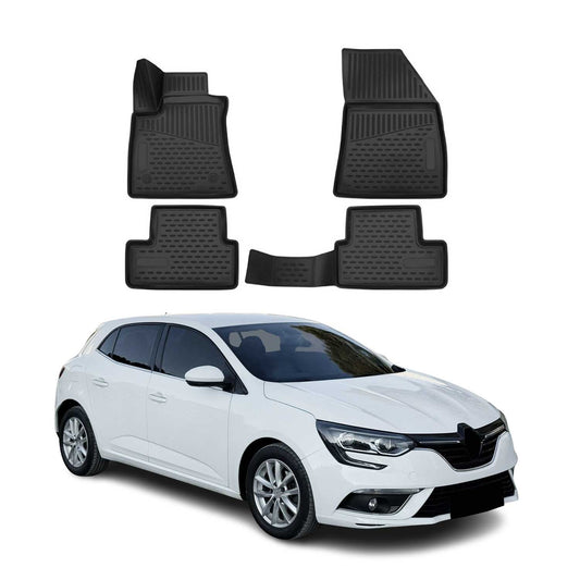 2015-2020 Renault Megane Fußmatten TPE Schwarz 4 tlg
