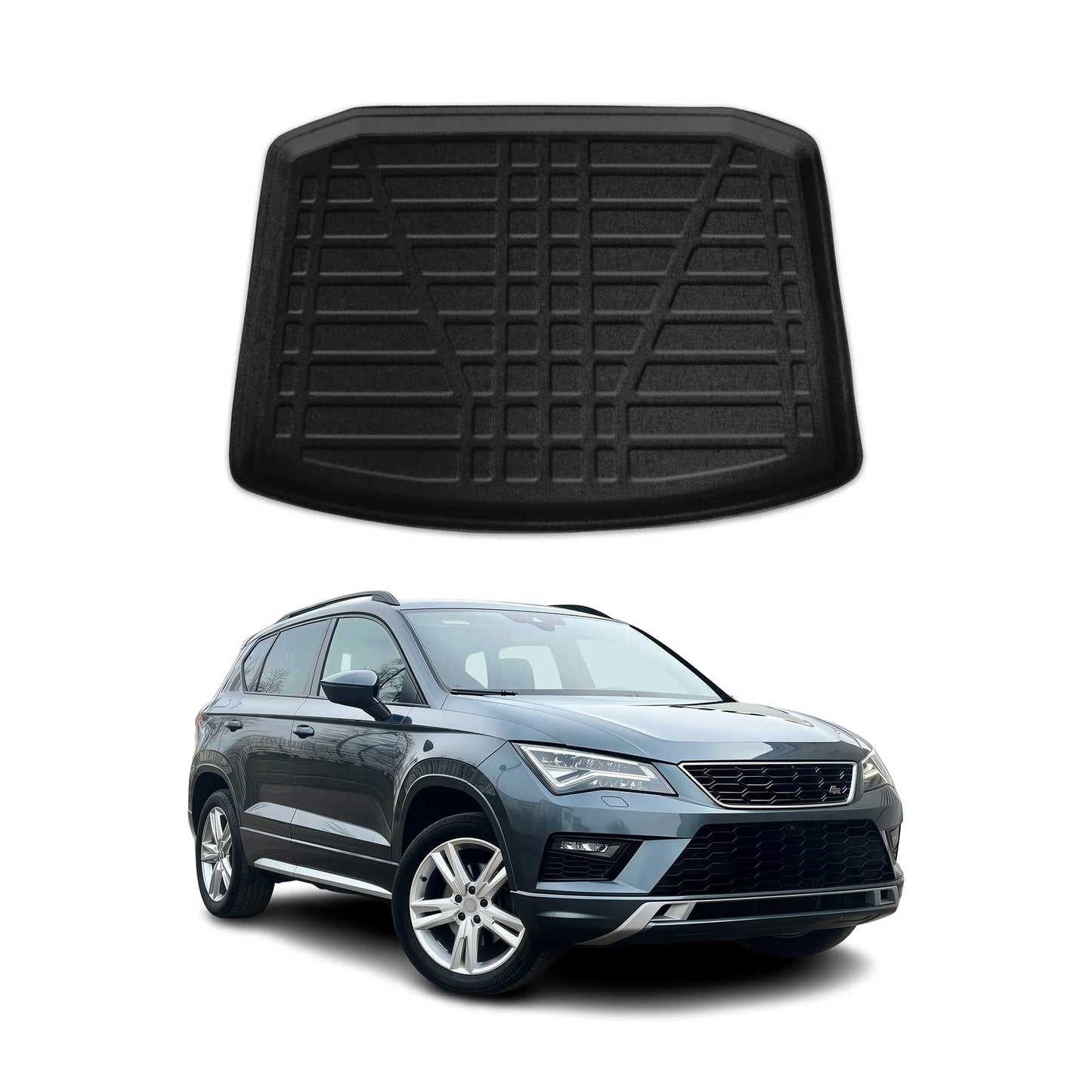 Protecție portbagaj/cargo pentru Seat Ateca 2017-2025, cauciuc TPE, negru