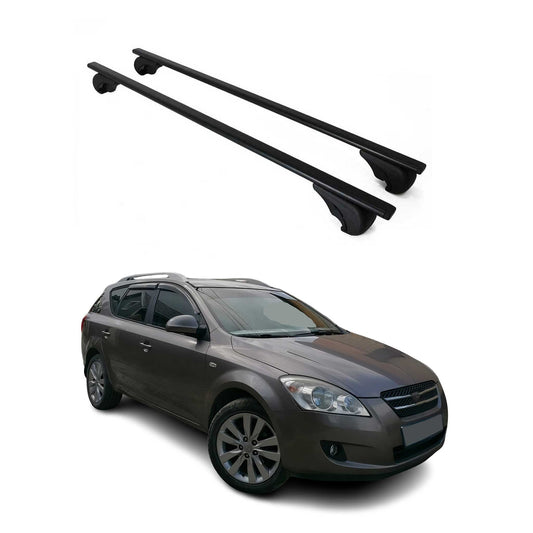 Dachträger Grundtäger für Kia Ceed 2007-2012 75kg Metall Schwarz 2 tlg