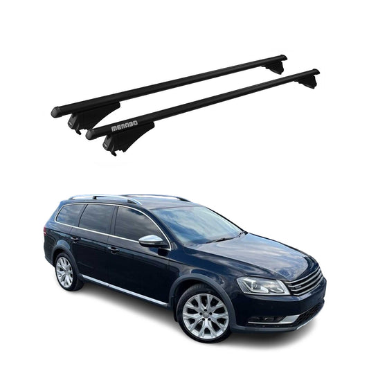 Menabo Portbagaj de plafon pentru VW Passat Alltrack B7 2012-14 75kg Negru 2x