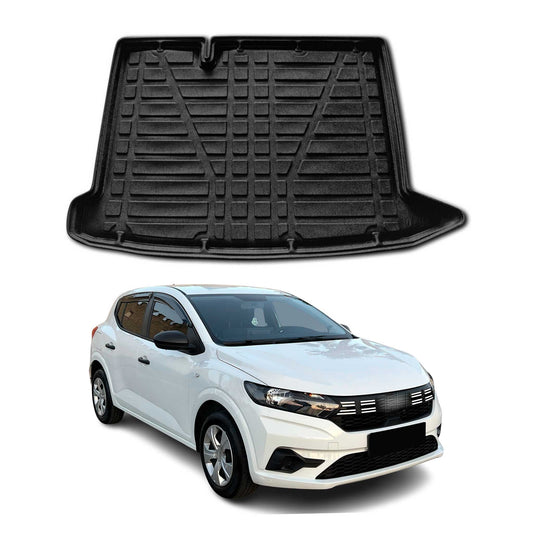 Kofferraumwanne Laderaumwanne für Dacia Sandero 3 2021-2025 Gummi TPE Schwarz