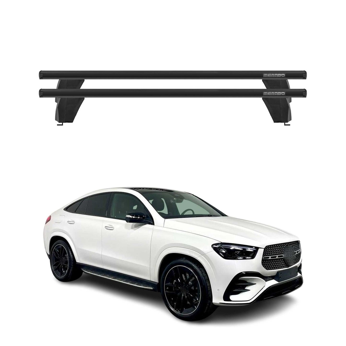 Menabo Dachträger Grundtäger für Mercedes GLE C167 2018-2025 75kg Alu Schwarz 2x