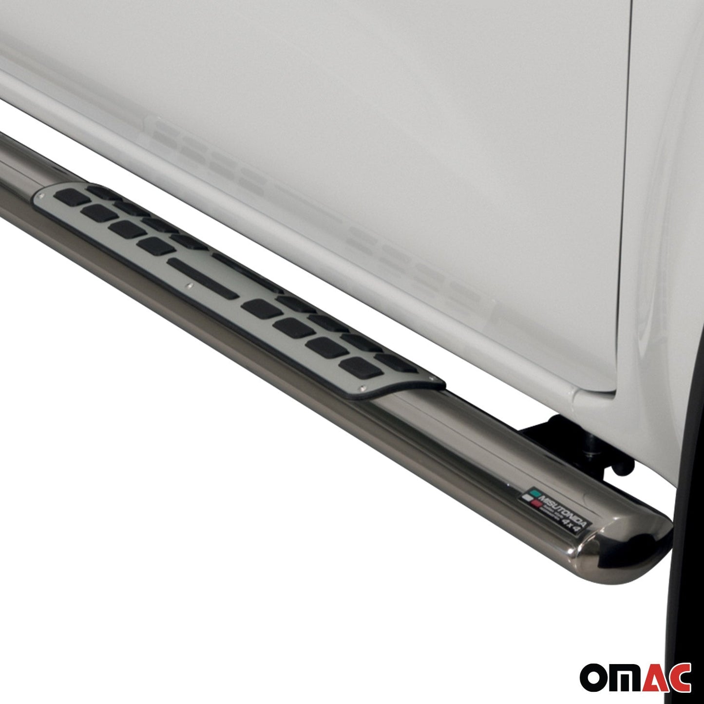 Edelstahl Seitenschweller Schwellerrohre für Renault Alaskan 2017-2021 Silber