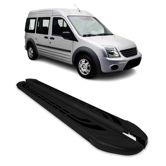 Trittbretter Seitenschweller für Ford Connect 2002-2013 L2 Langer Alu Schwarz