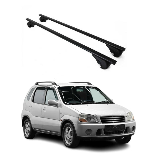 Portbagaj de plafon pentru Suzuki Ignis mk1 2000-2008 75kg metal negru 2 buc