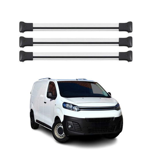 Dachträger Grundtäger für Citroen Jumpy 2016-2025 75kg Aluminium Silber 3 tlg