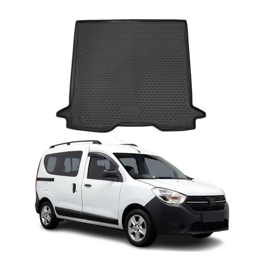 Covoraș pentru portbagaj/căptușeală portbagaj pentru Dacia Dokker 2018-2021, cauciuc TPE, negru