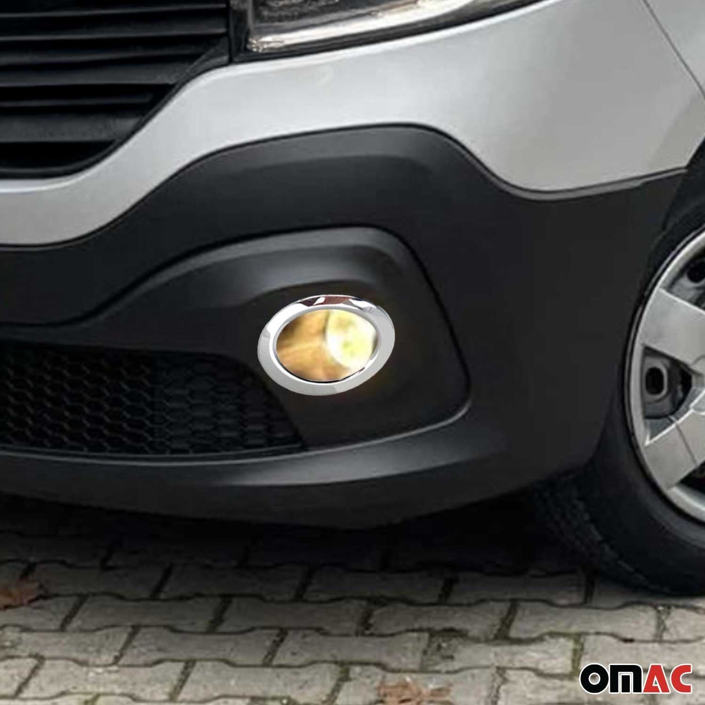 Nebelscheinwerfer Rahmen Umrandung für Renault Trafic 2014-2025 Edelstahl 2x