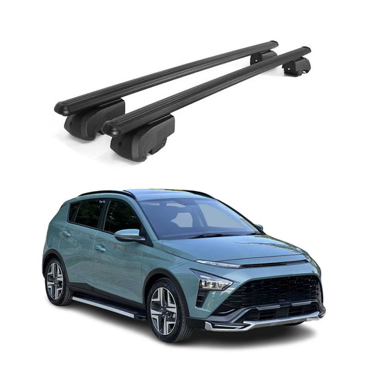 Dachträger Gepäckträger für Hyundai Bayon 2020-2025 ABE Aluminium Schwarz 2x