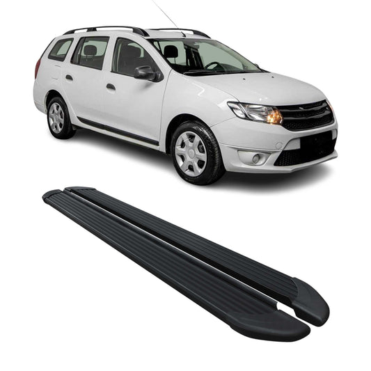 Seitenschweller Trittbretter Schweller für Dacia Logan 2013-2020 Alu Schwarz