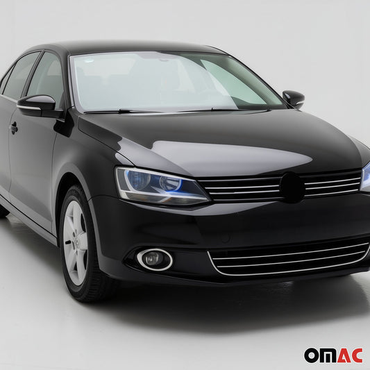 Ramă proiectoare ceață pentru VW Jetta 2010-2014, oțel inoxidabil, argintiu, set 2 piese