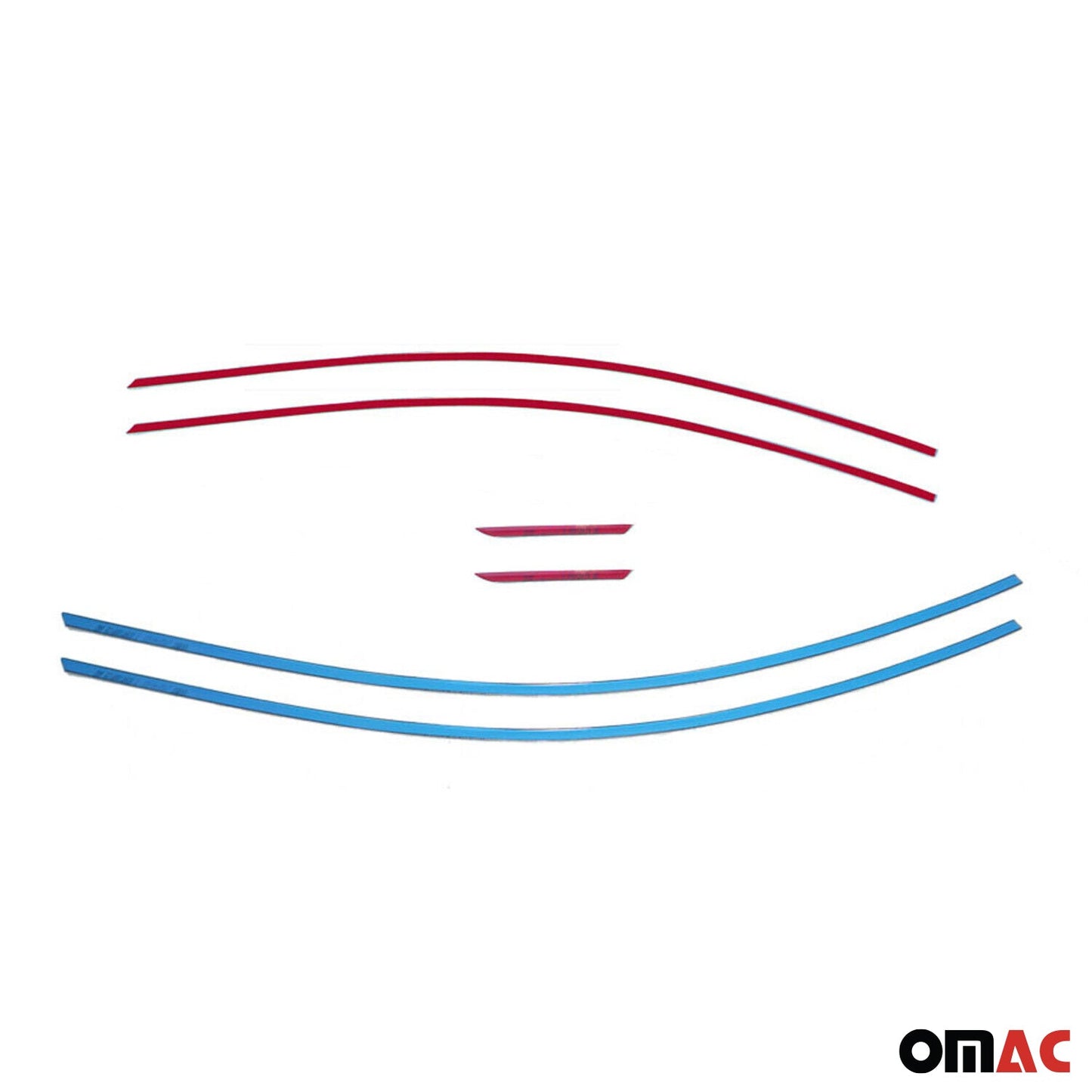 Benzi decorative pentru geamuri Renault Megane Sedan 2016-2025, oțel inoxidabil cromat, 6 buc.