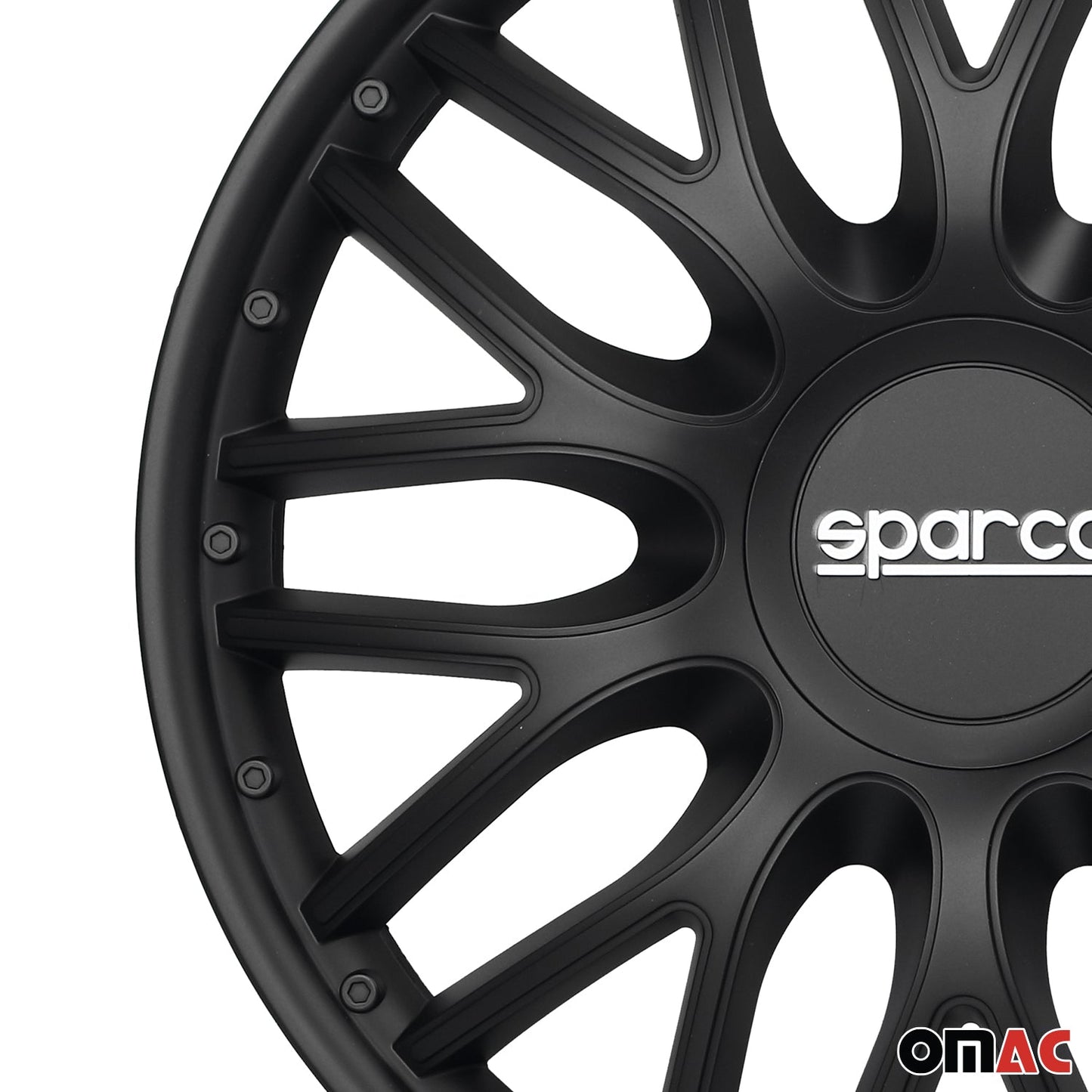 Radkappen Radzierblenden Sparco Roma 15" Zoll Auto Abdeckung Set Schwarz 4x