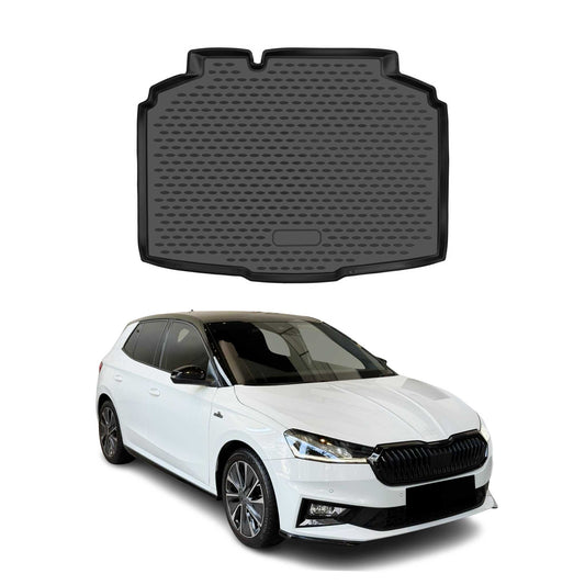 Kofferraummatte Kofferraumwanne für Skoda Fabia 2021-2025 Unterer Gummi TPE