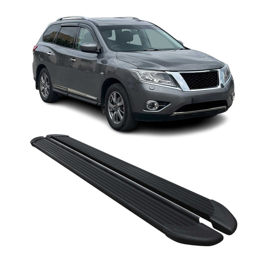 Praguri laterale, praguri, panouri basculante pentru Nissan Pathfinder 2013-21, aluminiu, negru