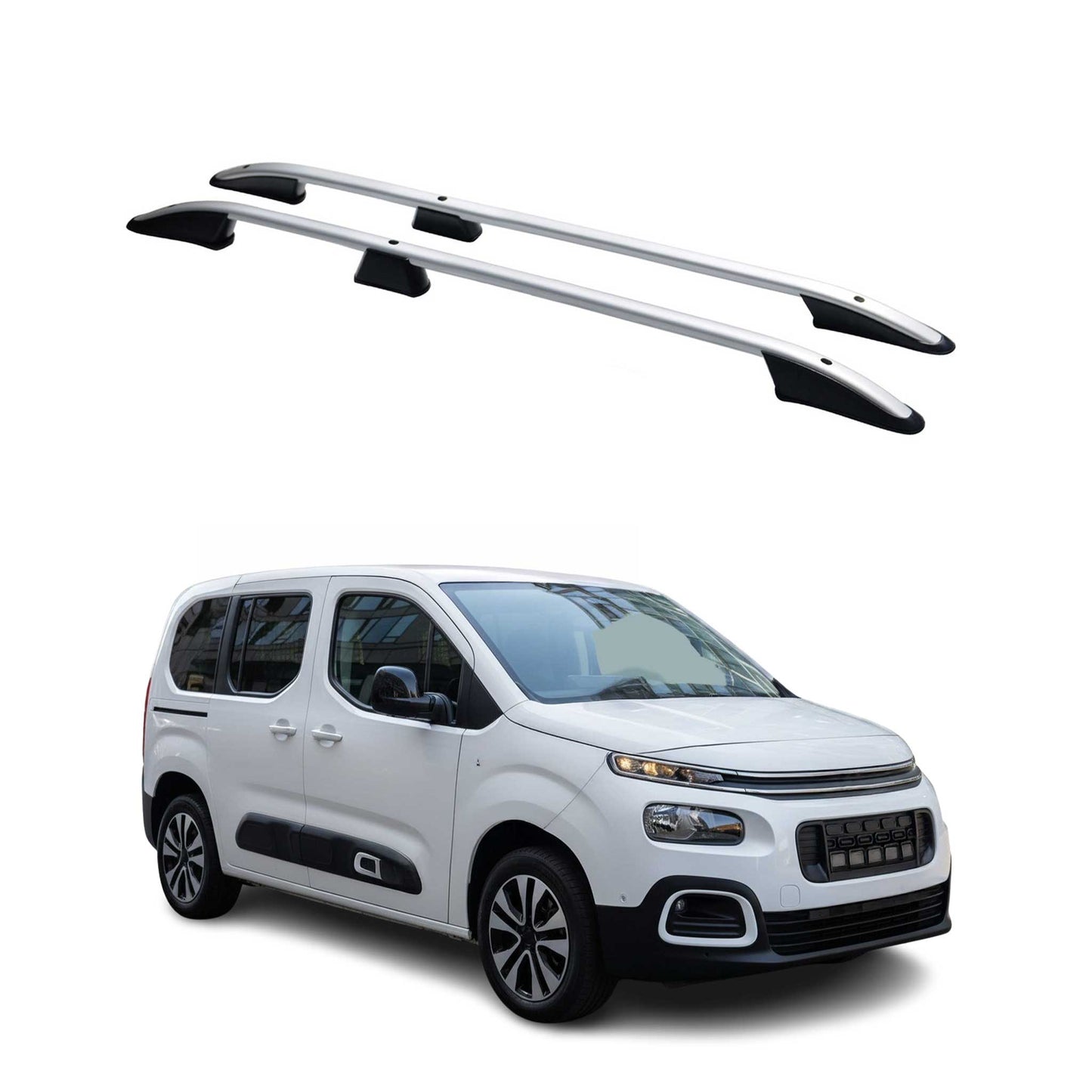 Dachreling Dachgepäckträger für Citroen Berlingo 2018-2025 Kurzer L1 Alu Silber