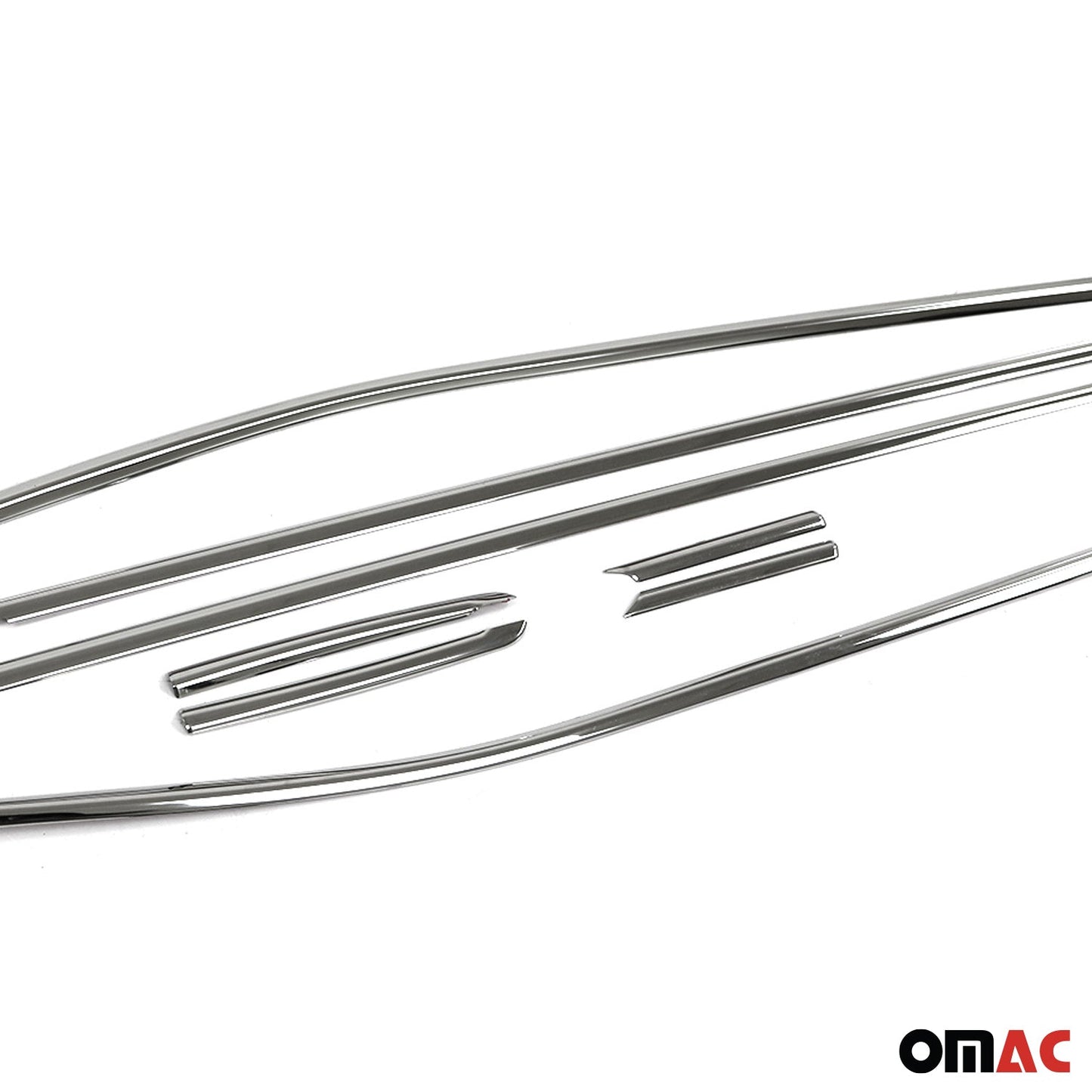 Benzi decorative pentru geamuri Seat Ibiza 2017-2025 hatchback 5 uși cromate, set 8 piese