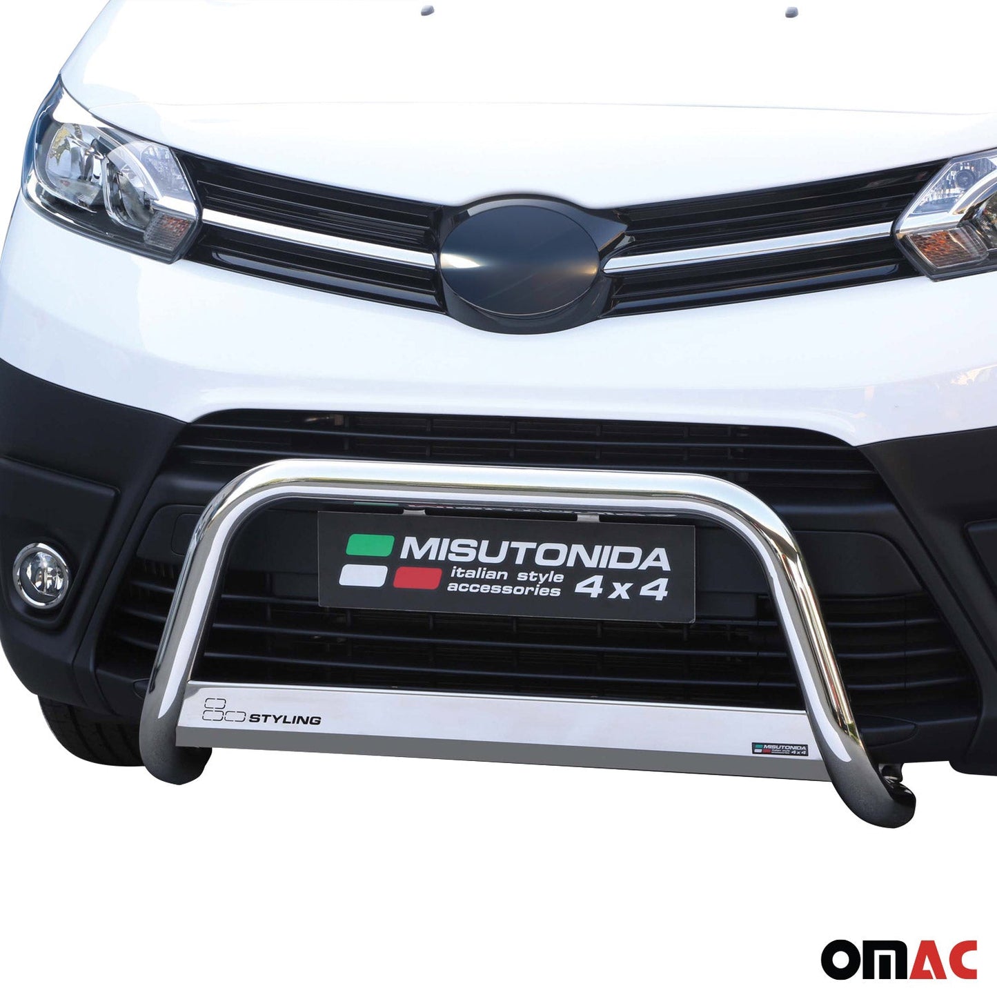 Bară de protecție/buton față pentru Toyota Proace Verso 2016-2019 ø63mm argintiu