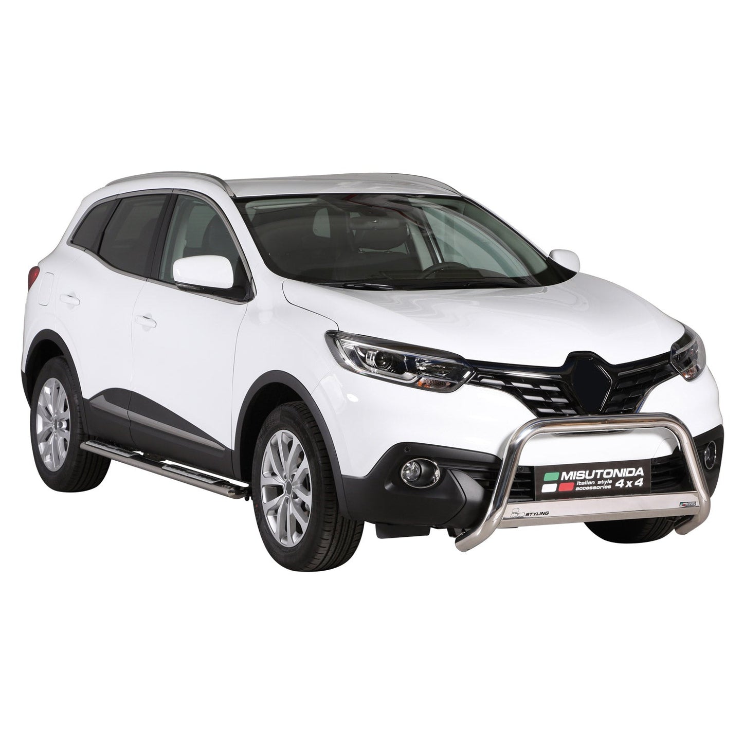 Praguri/praguri laterale din oțel inoxidabil pentru Renault Kadjar 2015-2018, argintii